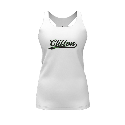 [CUS-DFW-RCBK-PER-WHT-FYS-LOGO2] Racerback Tank Top (Female Youth S, White, Logo 2)