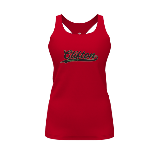 [CUS-DFW-RCBK-PER-RED-FYS-LOGO2] Racerback Tank Top (Female Youth S, Red, Logo 2)