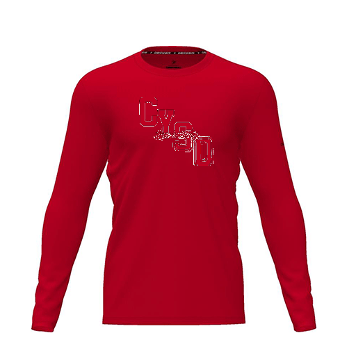 [FTLCDFRD-YXS-LOGO1] Dri Fit Performance T-Shirt (Youth XS, Red, Logo 1, Long Sleeve)