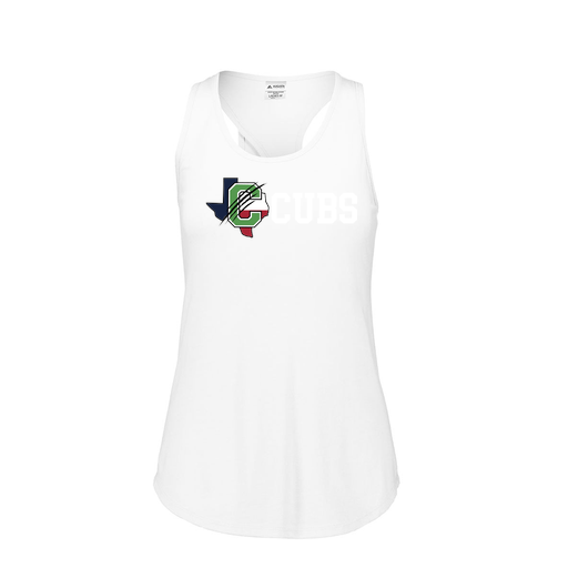 [FT0TUBWH-FAS-LOGO3] Ladies Tri Blend Tank Top (Female Adult S, White, Logo 3)