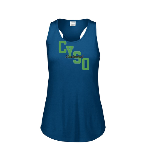 [3078.U22.S-LOGO1] Ladies Tri Blend Tank Top (Female Adult S, Navy, Logo 1)