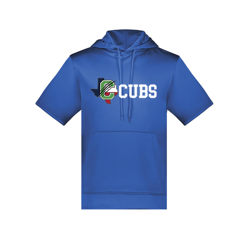 [6871.060.S-LOGO3] Men's Dri Fit Short Sleeve Hoodie (Adult S, Royal, Logo 3)