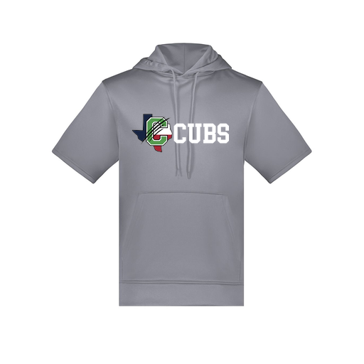 [6871.059.S-LOGO3] Men's Dri Fit Short Sleeve Hoodie (Adult S, Gray, Logo 3)