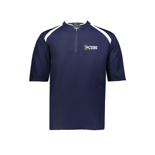 [229581-AS-NVY-LOGO3] Men's Dugout Short Sleeve Pullover (Adult S, Navy, Logo 3)