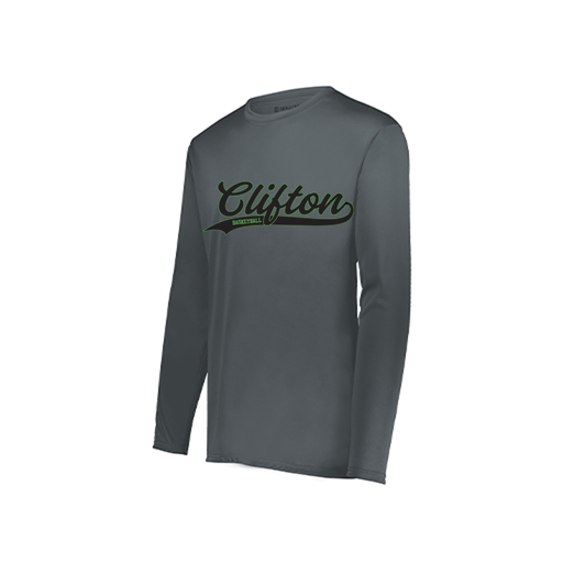 [222822.059.XS-LOGO2] Men's LS Smooth Sport Shirt (Adult XS, Gray, Logo 2)