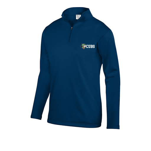 [FOLQFFNV-AS-LOGO3] Decker Men's FlexFleece 1/4 Zip (Adult S, Navy, Logo 3)