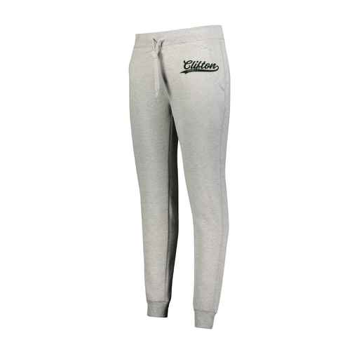 [229748.017.XS-LOGO2] Ladies 60/40 Fleece Jogger (Female Adult XS, Silver, Logo 2)