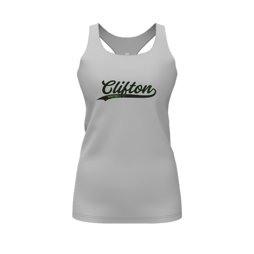 [FT0TRBGY-FYS-LOGO2] Decker Racerback Tank Top (Female Youth S, Gray, Logo 2)