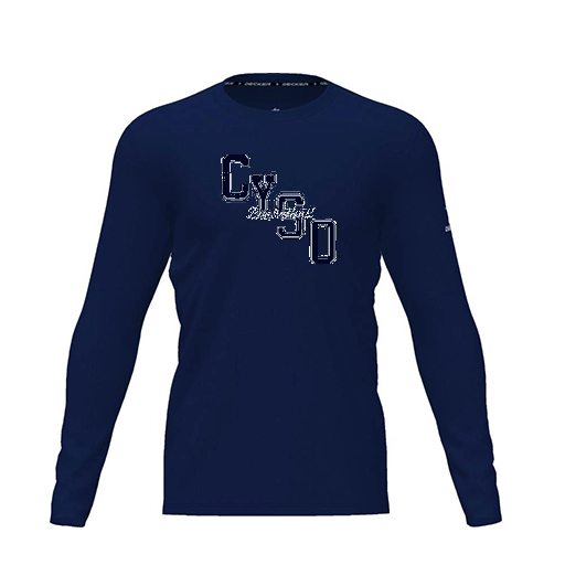 [CUS-DRIF-TEES-PER-CNK-LSL-NVY-YXS-LOGO1] Dri Fit Performance T-Shirt (Youth XS, Navy, Logo 1, Long Sleeve)