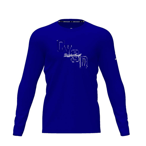[CUS-DRIF-TEES-PER-CNK-LSL-RYL-YXS-LOGO1] Dri Fit Performance T-Shirt (Youth XS, Royal, Logo 1, Long Sleeve)