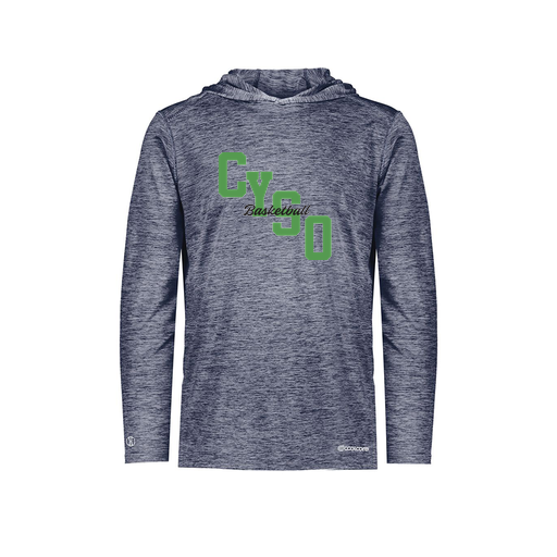 [FOLHCGNV-YS-LOGO1] Decker Youth Charge Hoodie (Youth S, Navy, Logo 1)