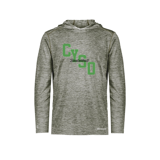 [FOLHCGGY-YS-LOGO1] Decker Youth Charge Hoodie (Youth S, Gray, Logo 1)