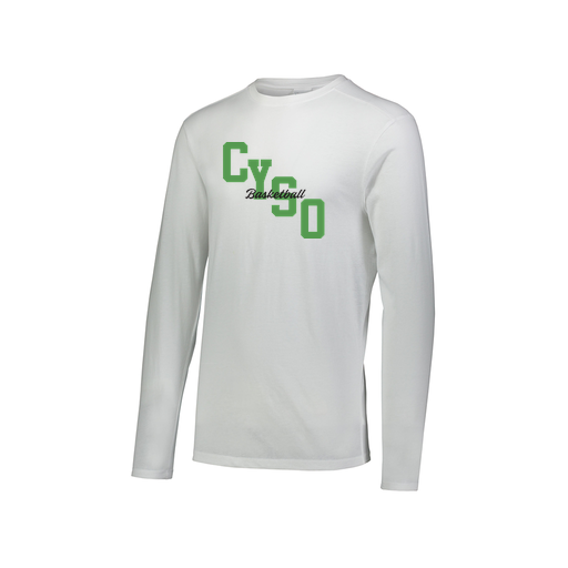[FTLCUBWH-AXS-LOGO1] Decker Men's Tri-Blend T-Shirt - Long Sleeve (Adult XS, White, Logo 1)