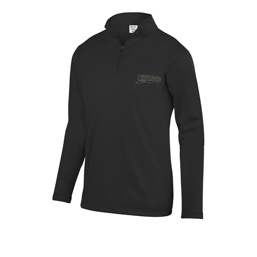 [DFW-FFQZ-BLK-AS-LOGO2] Decker Men's FlexFleece 1/4 Zip (Adult S, Black, Logo 2)