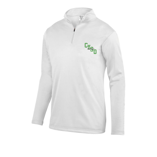 [FOLQFFWH-AS-LOGO1] Decker Men's FlexFleece 1/4 Zip (Adult S, White, Logo 1)