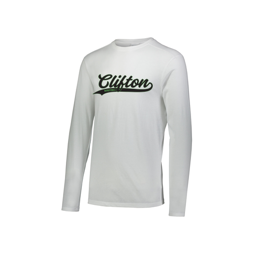 [3076.005.S-LOGO2] Youth LS Ultra-blend T-Shirt (Youth S, White, Logo 2)